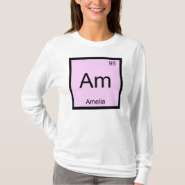 Camiseta Mesa Periódica do Elemento de Química de Amelia Na