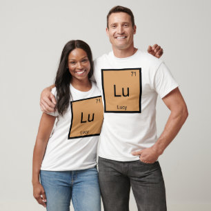 Camiseta Mesa Periódica do Elemento de Química do Nome da L