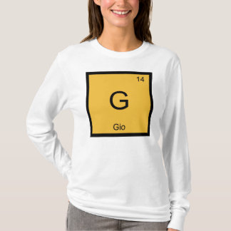 Camiseta Mesa Periódica do Elemento de Química do Nome Gio