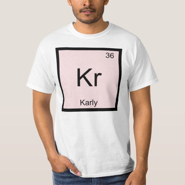 Camiseta Mesa Periódica do Elemento de Química do Nome Rápi (Frente)
