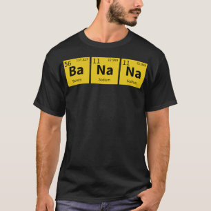Camiseta Mesa periódica do Elemento Químico Funny da Banana