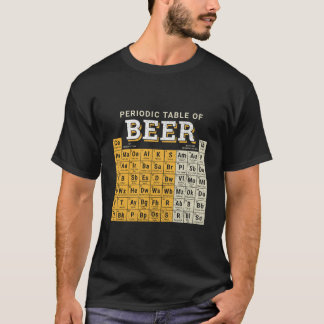 Camiseta Mesa Periódica Do Esboço Da Cerveja