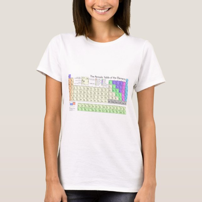 Camiseta Mesa periódica dos elementos (Frente)