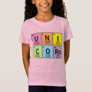 Camiseta Mesa periódica engraçada do arco-íris do unicó