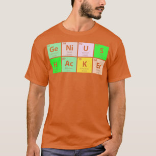 Camiseta Mesa Periódica Genius Hacker