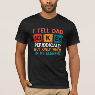 Camiseta  Mesa periódica Piadas do Pai pai