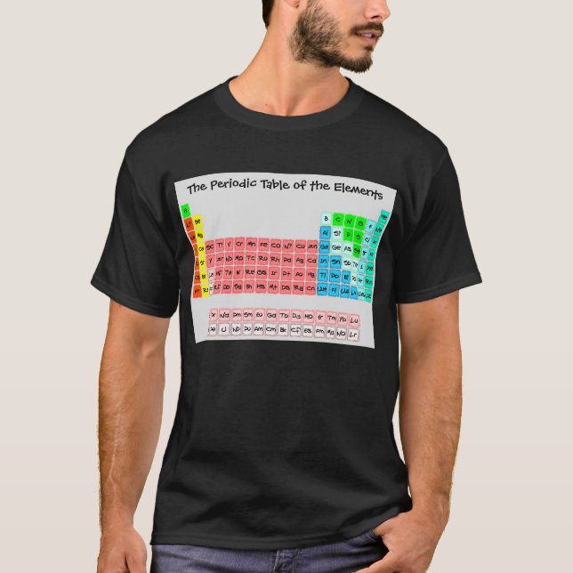 Camiseta Mesa periódica simples (estilo escrito à mão) (Frente)