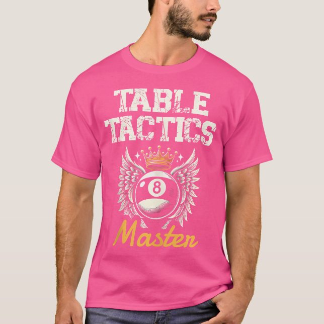 Camiseta Mesa Táticas - Billiard de Piscina Mestre (Frente)