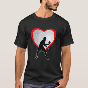 Camiseta Mesa Tênis Cardíaco Esporte Amor Anti Dia de os na