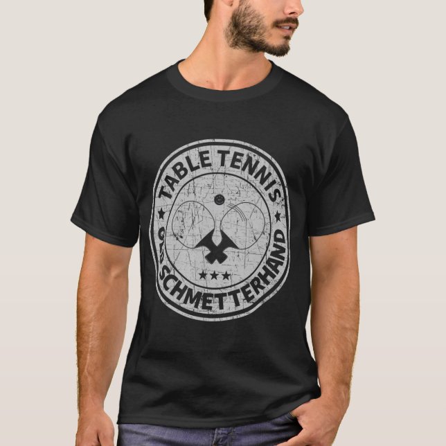 Camiseta Mesa Tênis de Tênis Antiga Borboleta Fim De Mesa (Frente)