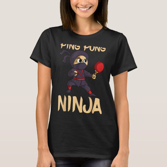 Camiseta Mesa Tênis Ping Pong Ninja Lover (Frente)