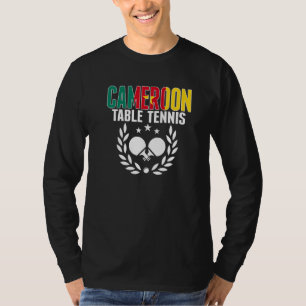 Camiseta Mesa Tenista dos Camarões Adepto de Ping Pong dos