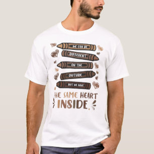 Camiseta Mesma Dentro do Coração História Negra Mês Áf