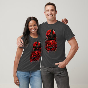Camiseta Mesma Energia Assustadora Corvo Abóbora Gótico Hal