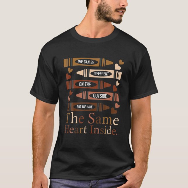 Camiseta Mesma História Negra do Coração Mês África America (Frente)