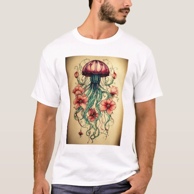 Camiseta "Mesmerização da Design de águas-vivas | Arte Insp (Frente)