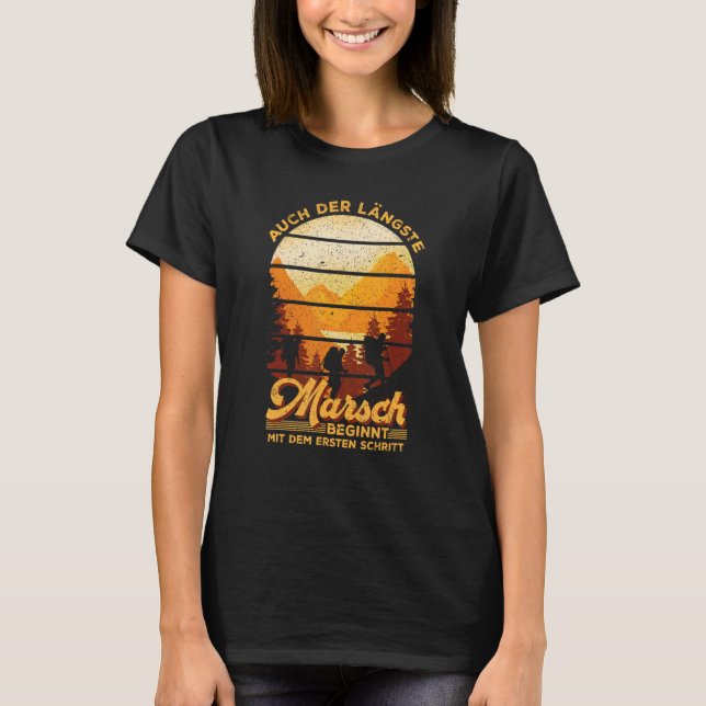 Camiseta Mesmo a marcha mais longa começa com um passo de c (Frente)