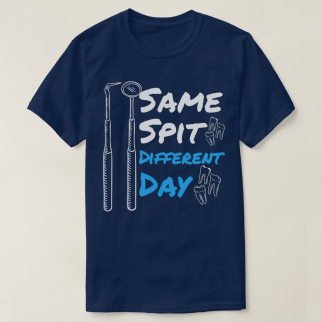 Camiseta Mesmo dia de cuspir diferente (Frente do Design)