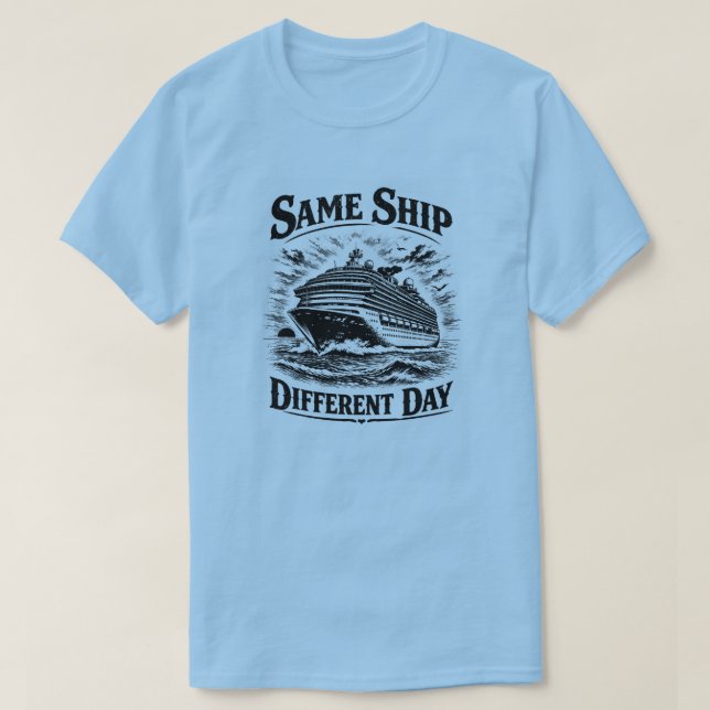 Camiseta Mesmo Navio Dia Diferente (Frente do Design)
