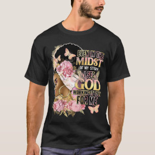 Camiseta Mesmo No Meio Da Minha Tempestade Eu Vejo Deus Afr