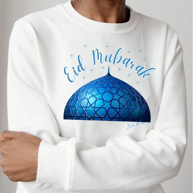 Camiseta Mesquita Azul Eid Mubarak (Criador carregado)
