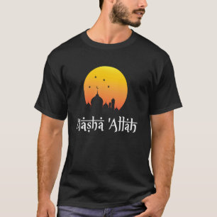 Camiseta Mesquita de Projeto Islâmico Crescente Lua Masha A