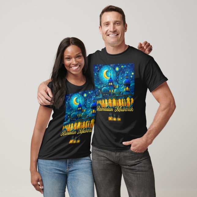Camiseta Mesquita de Starry Night Ramadan (Unissex)