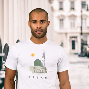 Camiseta Mesquita do Profeta: Salam e Masjid Elega