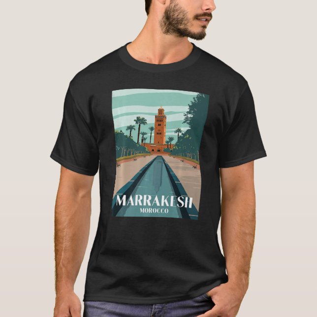 Camiseta Mesquita Kutubiyya Marrakesh Marrocos Mesquita B (Frente)