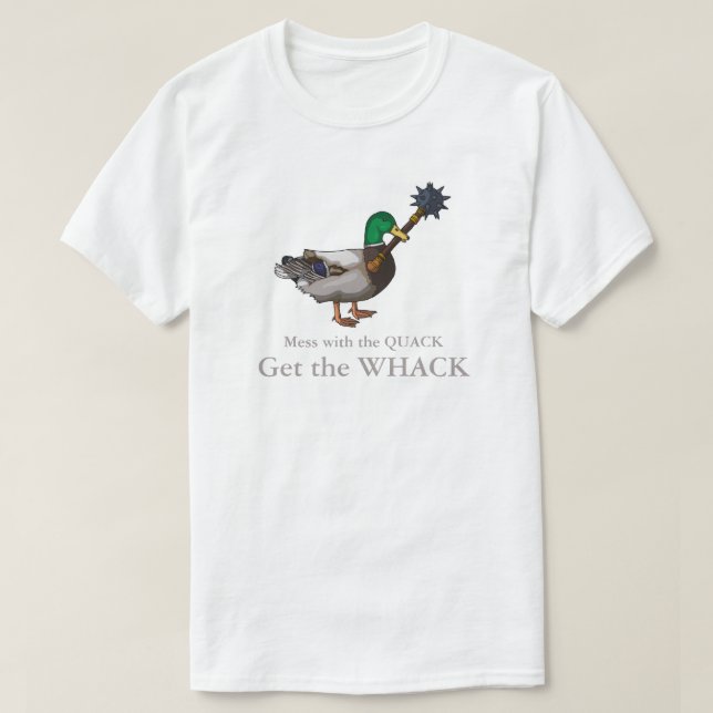 Camiseta Mess com o Quack Get the Whack (Frente do Design)