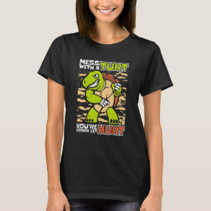 Camiseta Mess Com Um Turt Vai Machucar Tortura Pintada