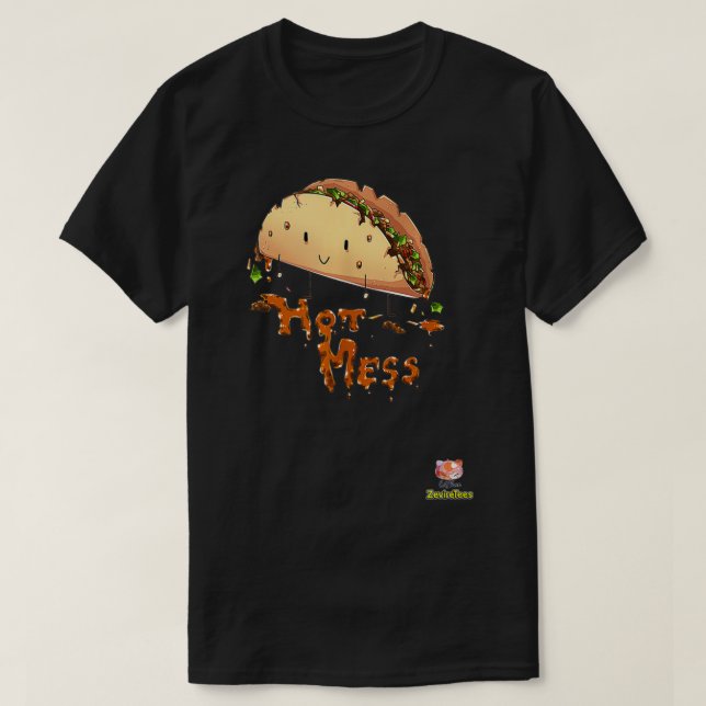 Camiseta Mess quente Um taco que está caindo fora (Frente do Design)