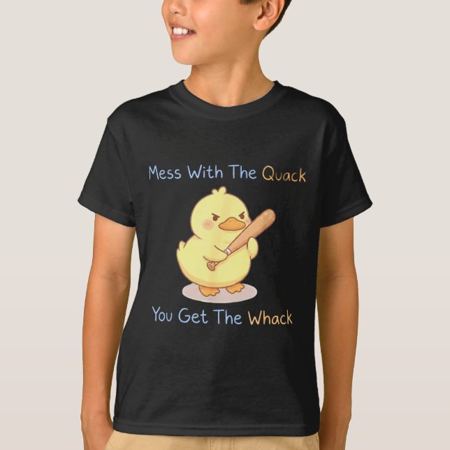 Camiseta Mess With The Quack You Get The Whack Funny Duck M (Frente)