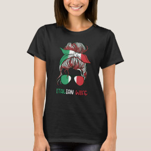 Camiseta Messaging Buns Esposa Italiana Girl Italia Italia 