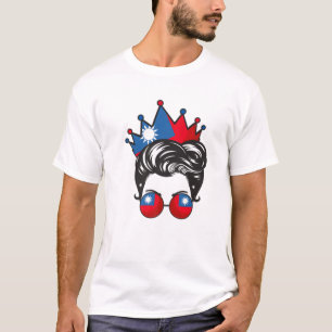 Camiseta Messbun Taiwan Óculos Sunguins Taiwan Bandeira Tai