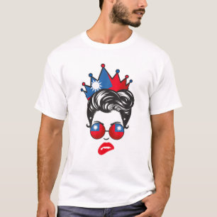 Camiseta Messbun Taiwan Óculos Sunguins Taiwan Bandeira Tai