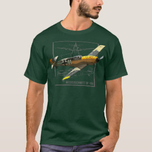 Camiseta Messerschmitt BF 109 Avião de Caça Alemão da 2ª Gu