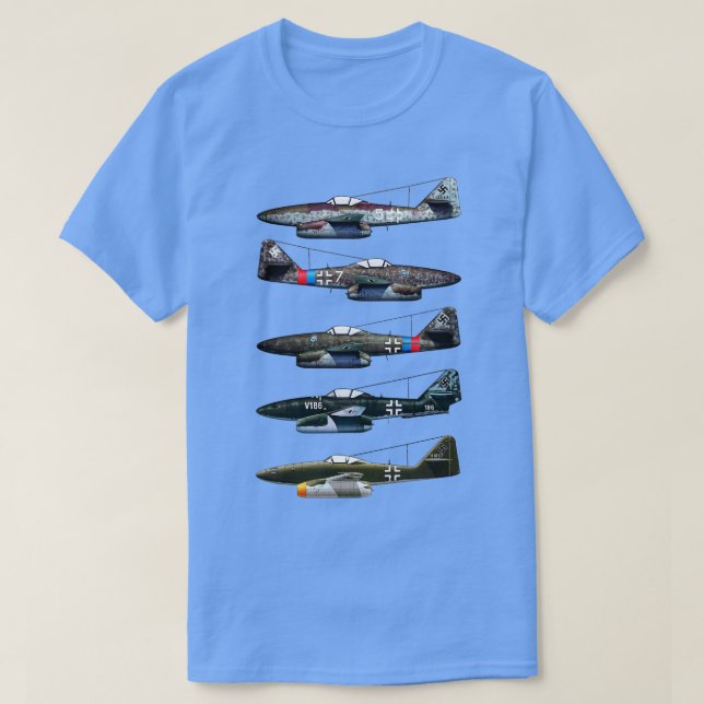 Camiseta Messerschmitt Me 262 Schwalbe WW2 Jet Fighter (Frente do Design)