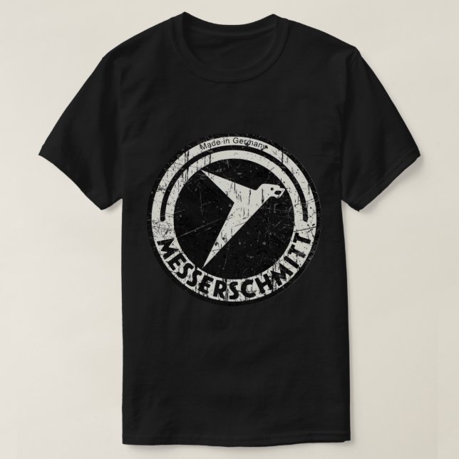 Camiseta Messerschmitt WW2 Empresa de Aeronaves Vintage ale (Frente do Design)