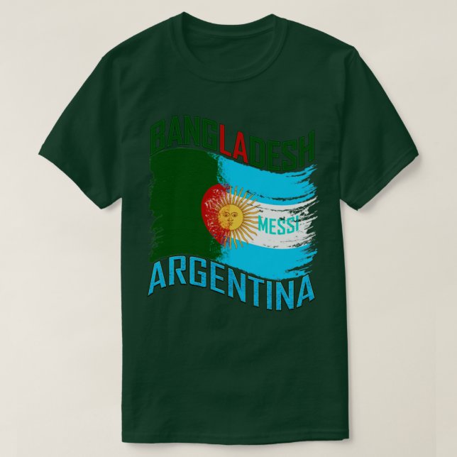 Camiseta messi argentina fan bangladesh (Frente do Design)