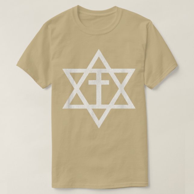 Camiseta Messianic Cross Star of David  (Frente do Design)