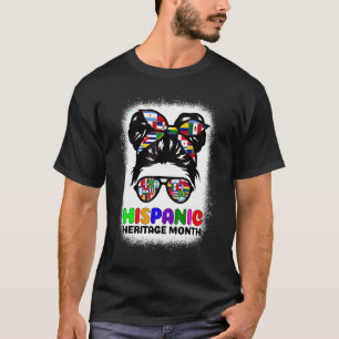Camiseta Messic Bun Hispanic Women Girls Hispanic Heritage