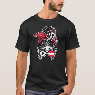 Camiseta Messn Bun Hair Austrian Soccer Girl Austria Jersey