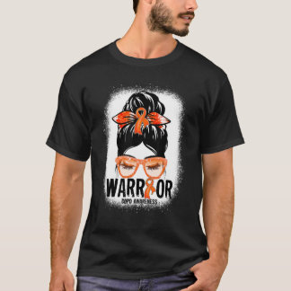 Camiseta Messun Leopard Orange Ribbon Copd Warrior