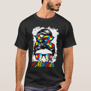 Camiseta Messy Bun Bandana Mãe Senhoras Meninas Mulheres Au