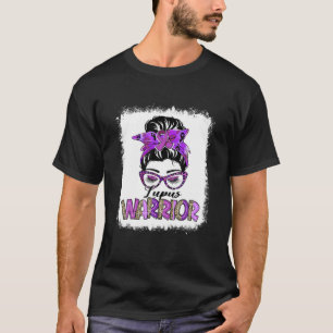 Camiseta Messy Bun Leopard Roxo Lupus Warrior Gift