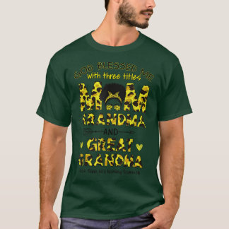 Camiseta Messy Bun Melanin African American Mom Grandma Mot