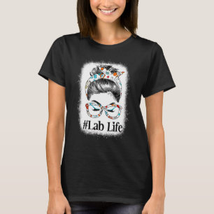 Camiseta Messy Bun Nurse Lab Life Messy Hair Woman Bun Heal