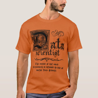 Camiseta Mestrado em Cientista de Dados Medieval