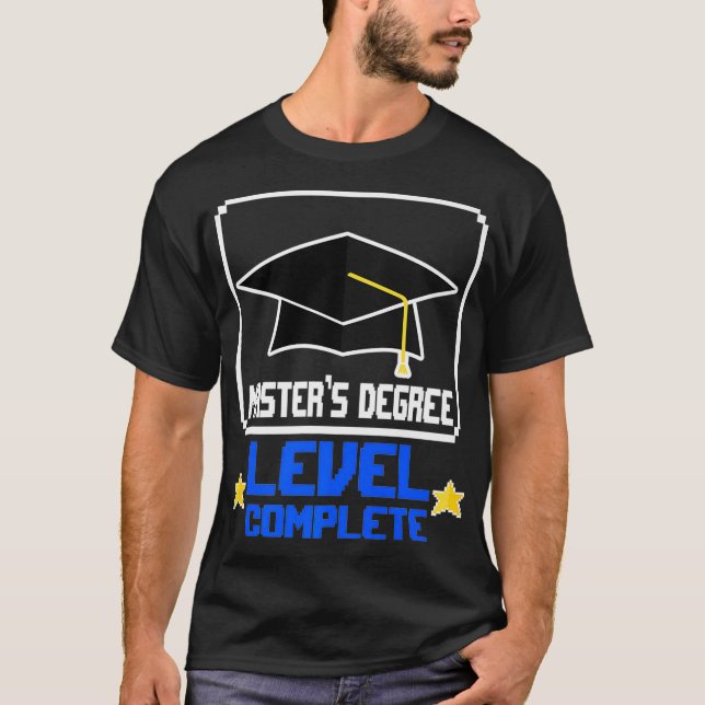 Camiseta Mestrado Graduação Jogo Jogador de Vídeo MSW poste (Frente)